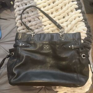 Coach Black Leather Shoulder Bag